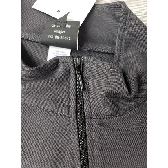 Spirithouse Women's Half Zip Dark Grey Sweatshirt Size M Front Pockets Lagenlook - Picture 6 of 8